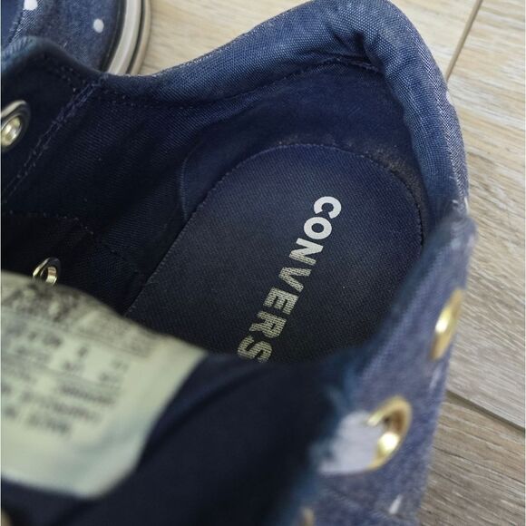 Converse CTAS Women's Shoes Gym blue/Gold/White polka dot size 11 women's - Picture 4 of 7
